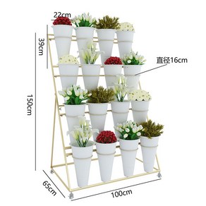 꽃가게 진열대 플라워 전시대 화분 철제 거치대 생화 스탠드, A