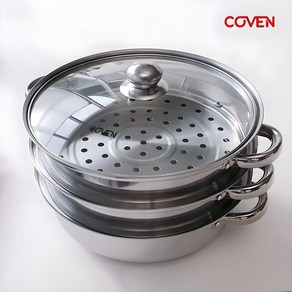 코벤 3단 스텐 찜전골 냄비 / 홈파티/집들이/가정용, 1개, 32.5cm