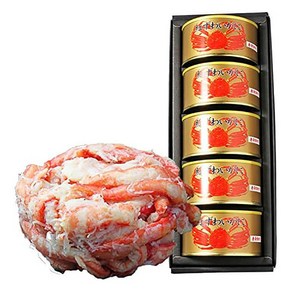 마루야수산 오츄겐 일본 대게 통조림 다리살 5캔 세트, 125g, 5개