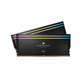 CORSAIR Dominato 티타늄 RGB DDR5 RAM 32GB 2x16GB 7000MHz CL34 인텔 XMP iCUE 호환 컴퓨터 메모리 - 화이트 CMP32GX5M, 32GB (2x16GB)_블랙