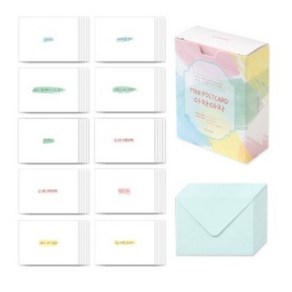 아자아자 미니엽서 50p + 봉투 25p 세트, 0 MIX, 1세트