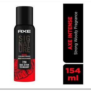 Axe 시그니처 인텐스 바디스프레이 남성용 데오도란트 가스가 없는 포뮬러, 1세트, 154ml