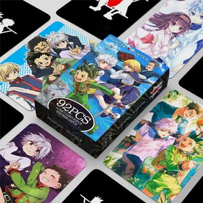 애니메이션 일본애니포토카드 lomo카드 60pcs +랜덤스티커 32pcs 포카 문굿 굿즈 괴수8호 귀칼 블루록 사카모토데이즈 원피스 지박소년 진격의거인 하이큐 주술회전, 14.헌터x헌터, 1개