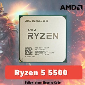 AMD Ryzen 5 5500 R5 5500 3.6 GHz 6 코어 12 스레드 CPU 프로세서 7NM L3 = 16M 100-000000457 소켓 AM4 팬 미포함