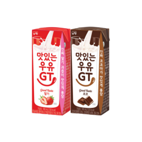 남양 맛있는우유gt 180ml (딸기우유12+초코우유12) 총24팩, 1개