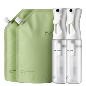 누븐 섬유탈취제 항균 룸스프레이 탈취 본품300ml*2 + 리필용950ml*2, 1개
