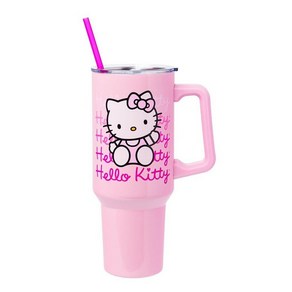 실버 버팔로 헬로키티 스테인리스 텀블러 40oz, Hello Kitty Waving, 1개