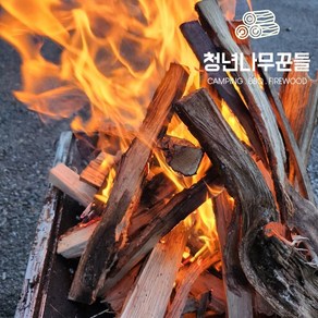 청년나무꾼들 캠핑 기계건조 국산 참나무 장작