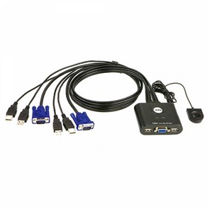 ATEN 2-포트 USB VGA 케이블 KVM 스위치 CS22U