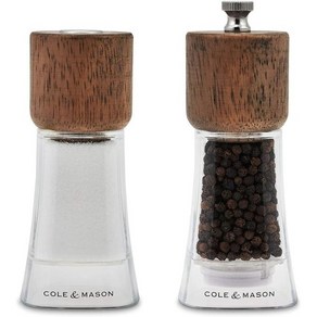 콜앤메이슨 Cole Mason Macclesfield 후추 분쇄기 및 소금 쉐이커 세트 14cm 투명