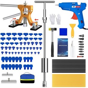 Complete Paintless Auto Dent Removal Tools Set Glue Pulle Tabs Kit fo Doo Dings and Hail Damage