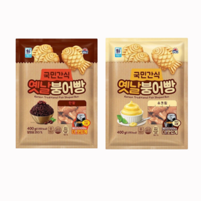 사조대림 국민간식 옛날 붕어빵(500gx2개) 1kg 단팥맛 슈크림맛, 2세트, 800g