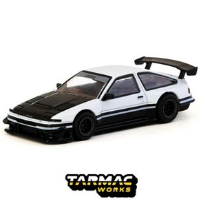 타막웍스 1/64 토요타 스프린터 트레노 AE86 와이드바디 - 화이트/블랙 (타막카드 포함) - GLOBAL64