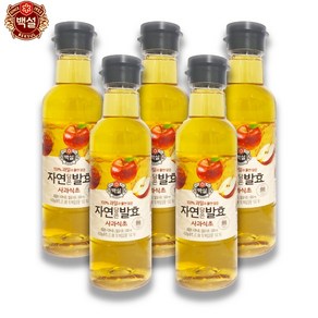 예이니식품 CJ 백설 100%자연발효 사과식초 5개(500mlx5개) 레몬현미양조, 500ml, 5개