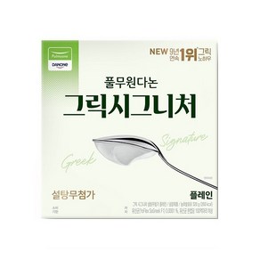 풀무원다논 그릭시그니처 플레인 80Gx4입 1개 (신선식품), 선택1  - 보냉백, 80g