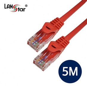 랜스타 CAT6 UTP 기가 랜선 이더넷 랜케이블 연결선 인터넷선 레드 5M LS-6UTPD-5MR, 선택없음