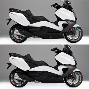 그리븐 2세대 BMW C650 GT 로고 타이어 레터링 휠 스티커 데칼, 접착제타입, 1개