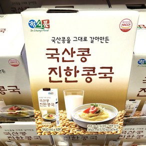 코스트코 정식품 국산콩 진한콩국 950mlx4 콩즙, 950ml, 4개