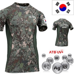 T26 육군 로카 반팔 티셔츠 ATB-UV 실버3D 디지털색상 ROKA 90~115 나염-앞+뒤+팔 티 측면망사 TS 태성