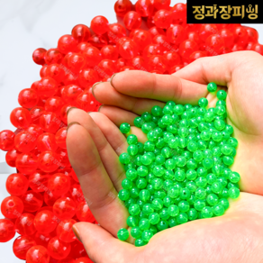 정과장피싱 대용량 낚시 채비 구슬 자작채비 4mm 5mm 6mm, 1개, 그린구슬 4mm(약 3700개)