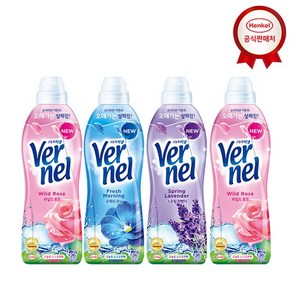 버넬 고농축 섬유유연제 900ml x4개, 4개, 와일드로즈2+프레쉬모닝2