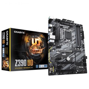 적용 기술자 Z390 UD 데스크 톱 컴퓨터 메인보드 지원 I7 8700 K I9 9900 K CPU, default, 1개