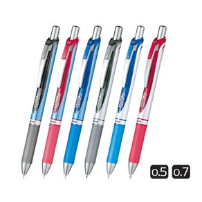 Pentel ENER GEL 펜텔 에너겔 중성펜 니들팁 (BLN75 0.5mm) 메탈팁 (BL77 0.7mm) [12개입]