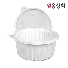 [ILYONG] 탕용기 JH 225파이 중 2500ml 50세트 PP 백색, 50개, 1세트