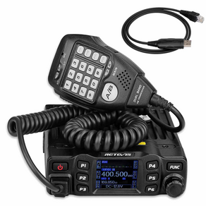 RETEVIS RT95 차량용 생활무전기 UHF VHF 듀얼 밴드 아날로그 무전기 이동 모바일 트랜시버 양방향 무전기 휴대용 이동식 고성능 아마추어햄 베이스형 무전기, 1개