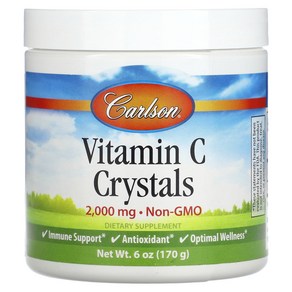 칼슨랩스 비타민 C 크리스털 2000 mg 6 oz (170 g), CAR33560, 1개