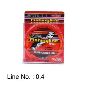 초강력 100% 플루오로카본 모노필라멘트 나일론 PA 낚싯줄 0.8-6LB, 01 Line No.- 0.4, 1개