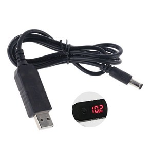 QC3.0 USB ~ 5V-12V 조절 가능한 전압 5.5x2.1mm Wi-Fi 라우터 LED 용 전원 케이블, 1개