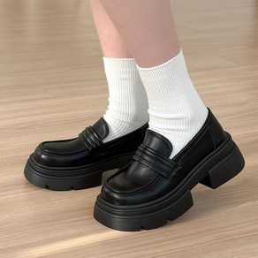 [오늘출발] 웨이나 베이직 통굽 키높이 페니 로퍼 5cm