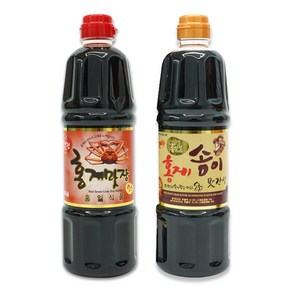 홍게맛장 소스 레드 900ml + 홍게맛 송이간장 900ml 홍게 조미료 맛간장, 1800ml, 1세트