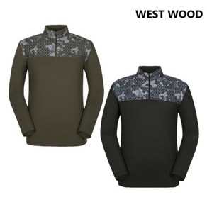 웨스트우드 WESTWOOD 봄 가을 이월 티셔츠 !! 상하 블럭형의 남성 요크 프린트 집업 티셔츠 WM3MCTSVW307