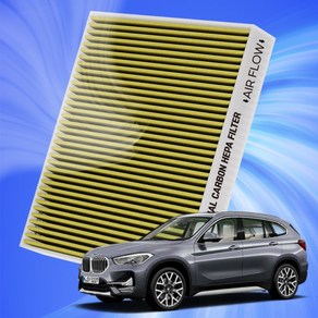 BMW X1 2세대 F48 전차종 자동차 에어컨 히터 필터 초미세먼지 차단 활성탄 필터 H11, 1개, X1 2세대[F48](16~23)-A42