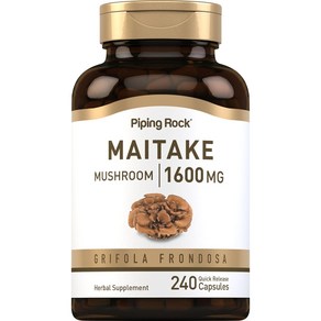 잎새 마이타케 버섯 4배 추출 1600mg 고함량 240캡슐 4개월 미국산 Maitake, 잎새버섯  1600mg  240캡슐, 1개, 240정