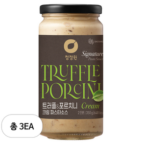 청정원 트러플 앤 포르치니 크림 파스타소스, 350g, 3개