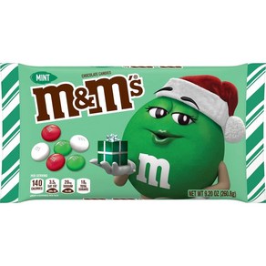 M&M'S 홀리데이 민트 초콜릿 크리스마스 캔디 모음 260.8g9.5온스 백 200520, 1개, 260.8g