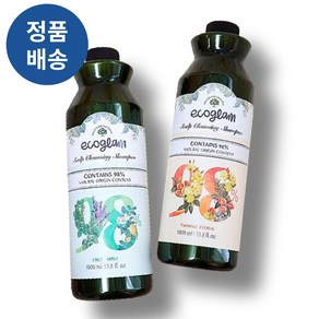 1+1 *ECOGLAM* 에코글램 스칼프 클렌징 천연샴푸 민트 시트러스 I 탈모에좋은 건조한모발용 순한샴품 사계절 산뜻한사용감, 민트+민트, 1세트, 1L