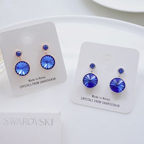 비욘드라이프 오스트리아 정품 크리스탈 esg3183 귀걸이 사파이어 crystal earrings