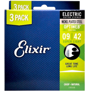 Elixi Electic Optiweb 3 Pack Supe Light 엘릭서 3팩 일렉 슈퍼라이트 09-42 (16550), 09-42 3팩, 1개