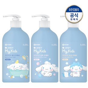 그린핑거 마이키즈 프레쉬 산리오캐릭터즈 로션 + 워시 샴푸 500ml (시나모롤), 단품없음