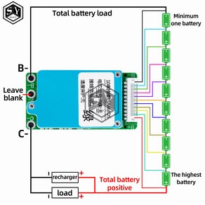 호환 BMS 리튬 이온 셀 18650 배터리 보호 보드 PCB 밸런스 기능 충전 단락 10S 36V 15A, [01] same pot, 1개