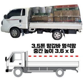 3.5톤 망갑바 멍석망 화물차용품 트럭용품 그물망 검정 망사 갑바, 1개