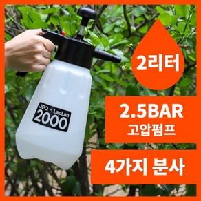 [강력분사] 라플란 고압 압축 분무기 모음 세차 원예 식물 농약, 2L 분무기 LPL-CS2000, 1개