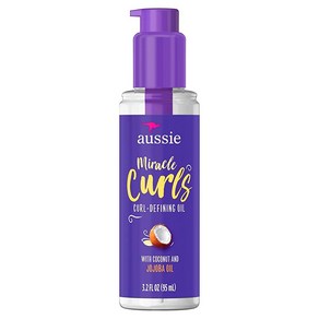 Aussie Miacle Culs 컬 디파이닝 오일 헤어 트리트먼트 오스트레일리아 호호바 포함 99.4ml(3.2액량 온스) 2.4ml(0.925온스), 1개