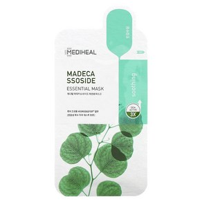 MEDIHEAL 마데카소사이드 에센셜 뷰티 마스크 4매 각 24ML 0.81FL oz), 각 24ml(0.81fl oz), 1개