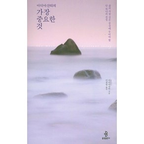 아디야샨티의 가장 중요한 것:삶의 가장 깊은 중심에 두어야 할 단 하나의 진실, 불광출판사