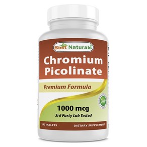 베스트네츄럴스 Chomium Picolinate 1000mcg 타블렛, 240정, 1개